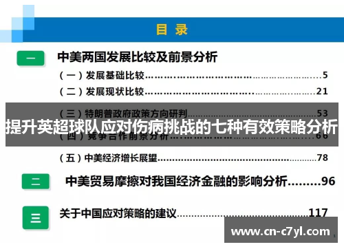 提升英超球队应对伤病挑战的七种有效策略分析
